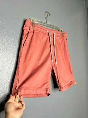 Michael Brandon Coral Outdoor Active Resort Drawstring Cotton Hybrid Shorts
